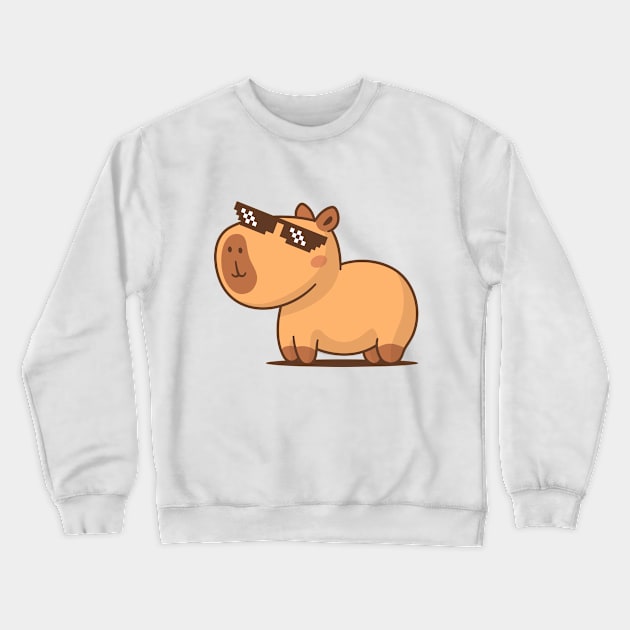 Cool Capybara Crewneck Sweatshirt by zoljo